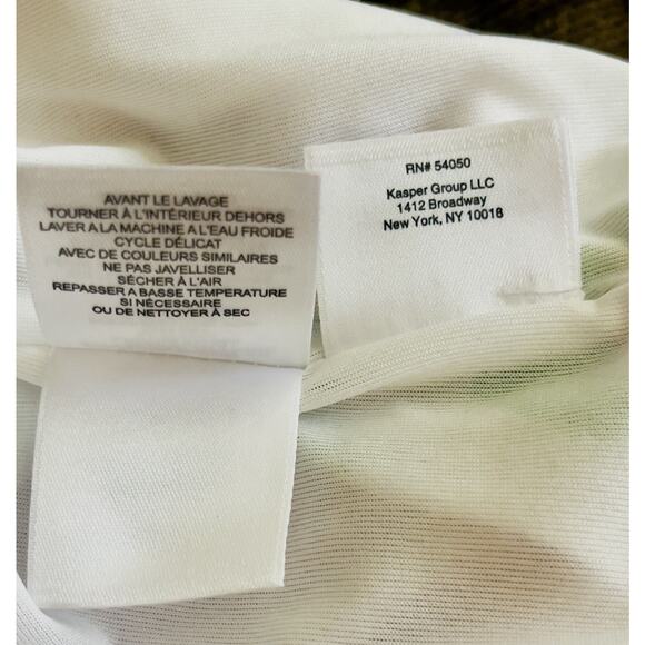 Anne Klein Sleeveless Dress White Red Poppy Floral Keyhole Back Midi Size 4 - Picture 12 of 13